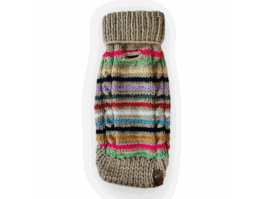 Strickpullover mit Rollkragen – Ringelchen | Kamel