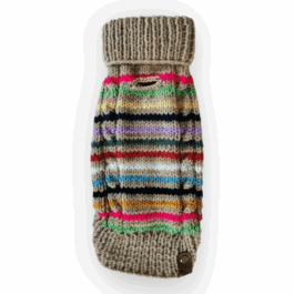 Strickpullover mit Rollkragen – Ringelchen | Kamel