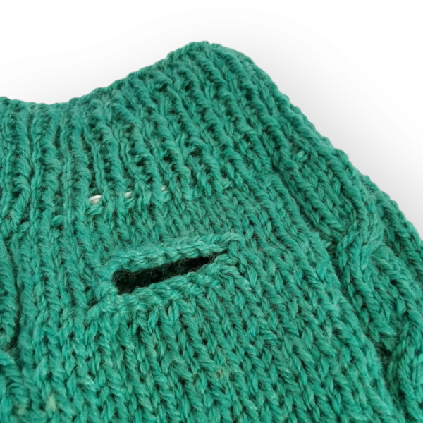 Strickpullover für kleine Hunde | Petrol mit Marienkäfer – Bild 3