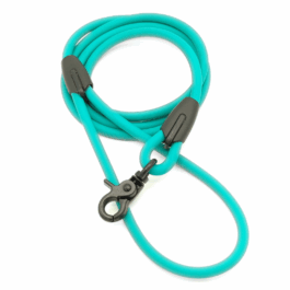 Hundeleine aus 6mm BioThane® Cyan XXS