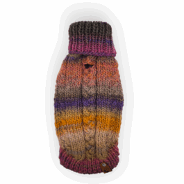 Strickpullover - Zopfmuster | pinker Herbst | 55% Schurwolle RL28-30