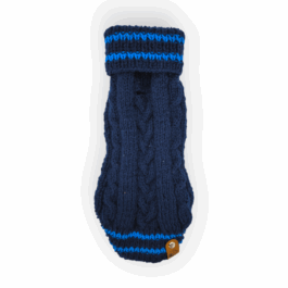 Strickpullover - Zopfmuster | Dunkelblau RL26