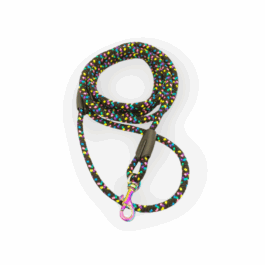 Hundeleine aus 6mm PPM 1,2 Meter Schwarz Disco XXS Mini