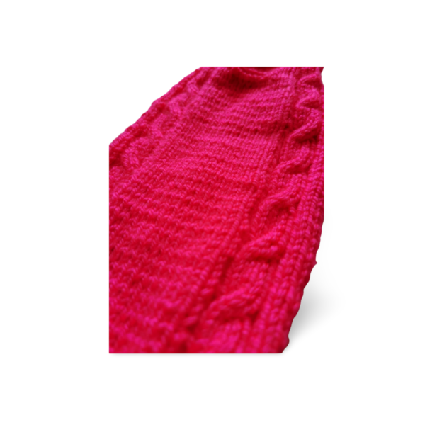Strickpullover für kleine Hunde mit Rollkragen - Neon Pink – Bild 4