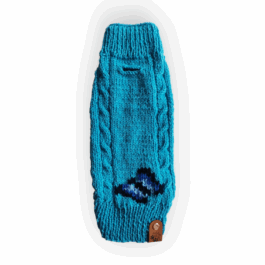 Strickpullover für kleine Hunde | Türkis mit Schmetterling RL26