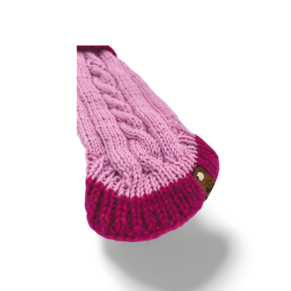 Strickpullover - Zopfmuster | Rosa | 100% Schurwolle – Bild 3