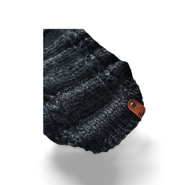 Strickpullover | Schwarz - Graumeliert – Bild 3