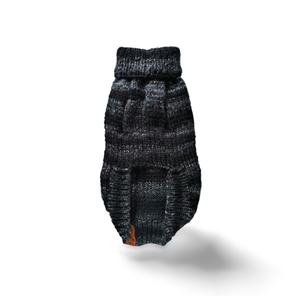 Strickpullover | Schwarz - Graumeliert – Bild 2