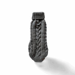 Strickpullover - Zopfmuster RL33 | Silber-Glitzer