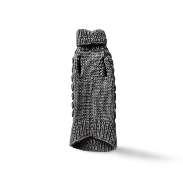 Strickpullover mit Rollkragen – Mädels | Silber-Glitzer – Bild 2