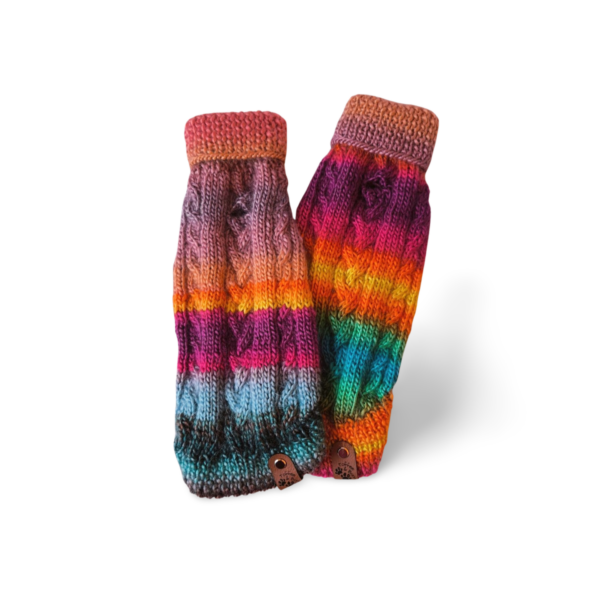 Strickpullover mit Rollkragen | Regenbogen