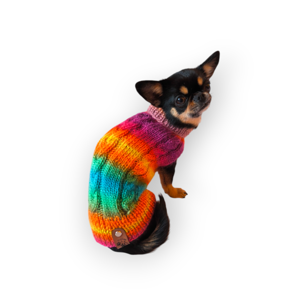 Strickpullover mit Rollkragen | Regenbogen – Bild 5