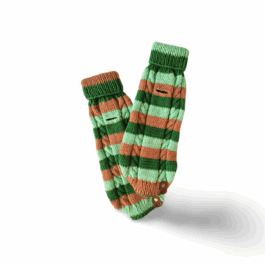 Strickpullover - Moosgrün geringelt | RL 30