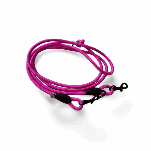 Hundeleine aus 6mm Paracord 1,8 Meter - passion rosa | verstellbar
