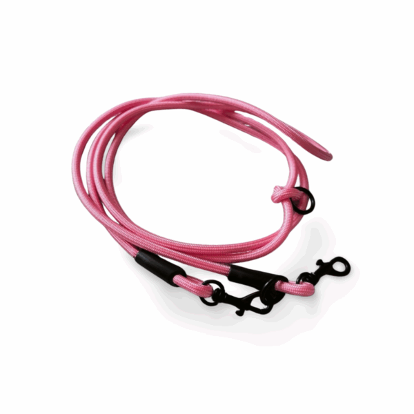 Hundeleine aus 6mm Paracord 1,8 Meter - rosa | verstellbar