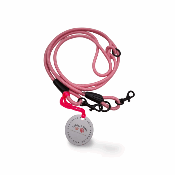 Hundeleine aus 6mm Paracord 1,8 Meter - rosa | verstellbar
