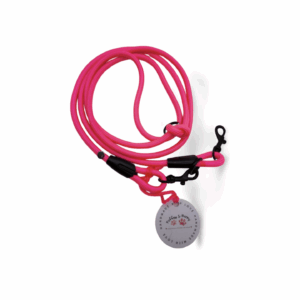 Hundeleine aus 6mm Paracord 1,8 Meter - Neon Pink | verstellbar