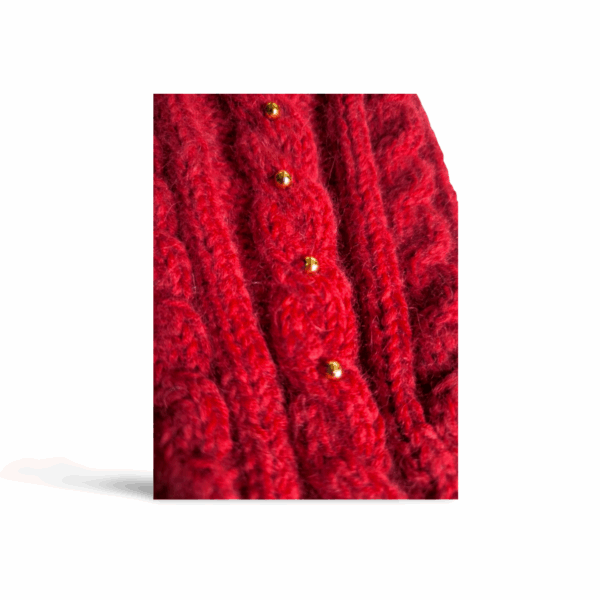 Strickpullover - Schleifchen | Rot | RL29 – Bild 3