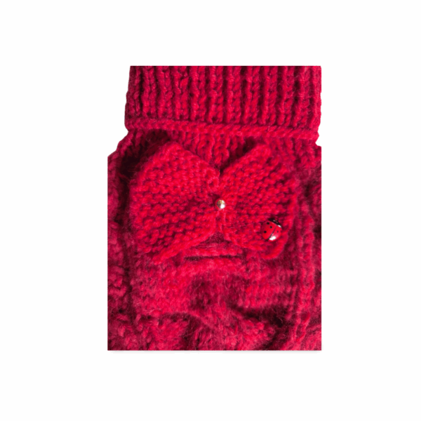 Strickpullover - Schleifchen | Rot | RL29 – Bild 4