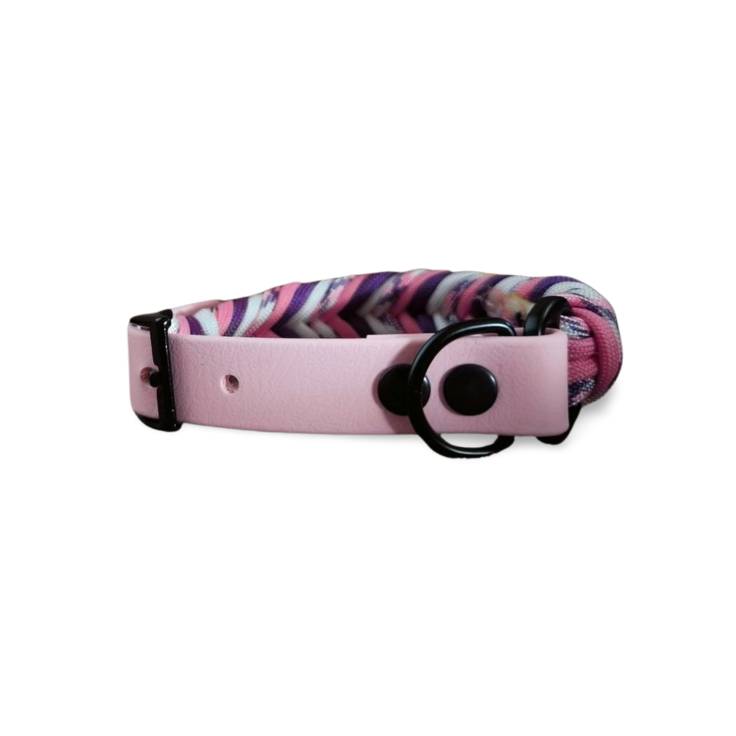 Halsband Paracord | verstellbar | Blümchen rosa-violett