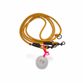 Hundeleine aus 6mm Paracord 1,8 Meter - goldenrod | verstellbar