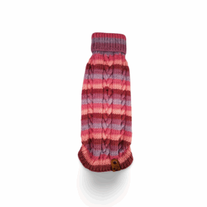 Strickpullover mit Rollkragen | violett/rosa mit Zopfmuster für Mädels | RL30 | Y-Geschirr