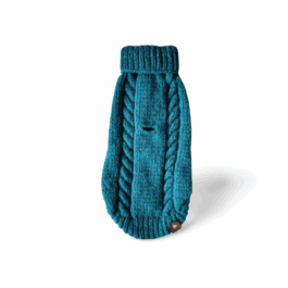 Strickpullover – Türkis-glitzer | Y-Geschirr | RL31