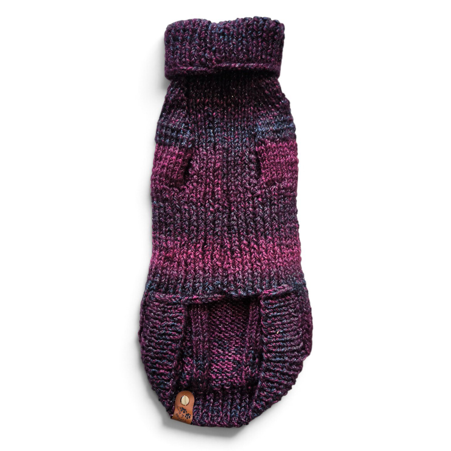 Hundepullover - Beere -Glitzer | Y-Geschirr | RL34/35 – Bild 2