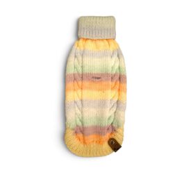 Hundepullover mit Rollkragen | Pastell mit Zopfmuster f&uuml;r M&auml;dels | RL28-31
